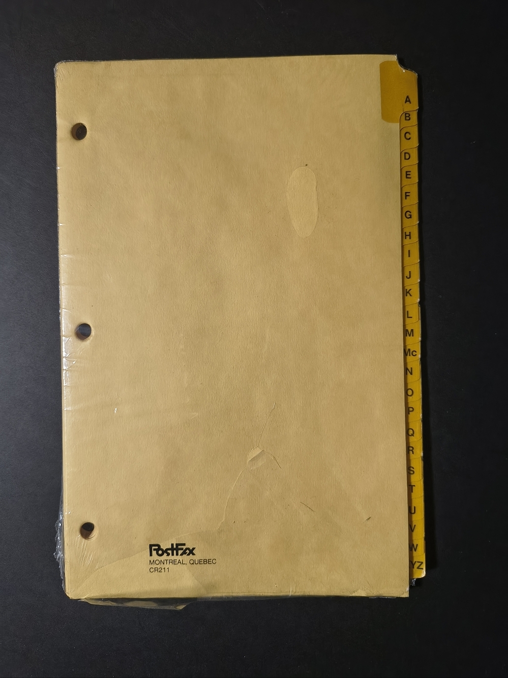New PostFax Yellow Alphabet Divider Tabs 6" x 9.5" Sealed